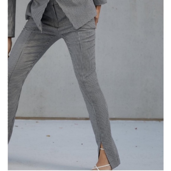 🦋🦋 Bloggers Favorite 🦋🦋 Zara Houndstooth Pants Size M - Picture 9 of 15